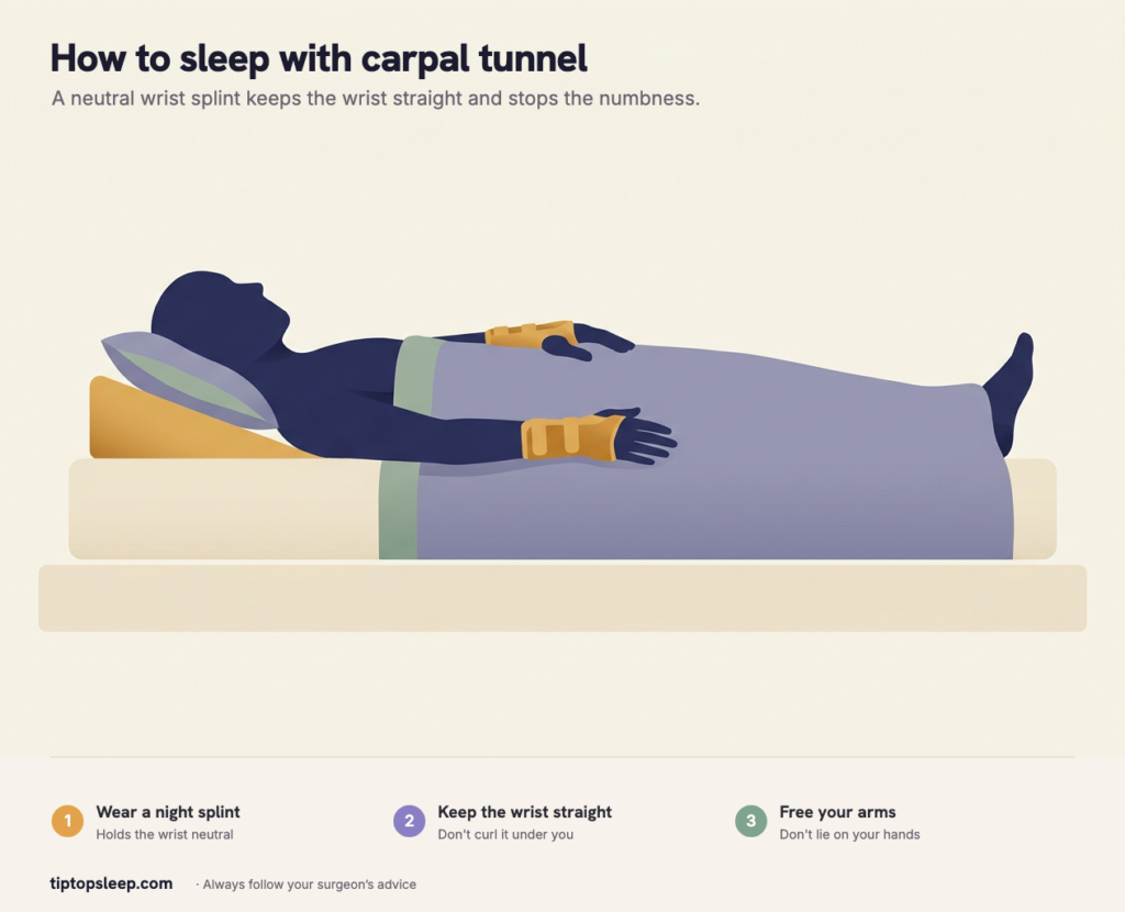 How to Sleep With Carpal Tunnel (2026): Wrist Position, Splints & Relief