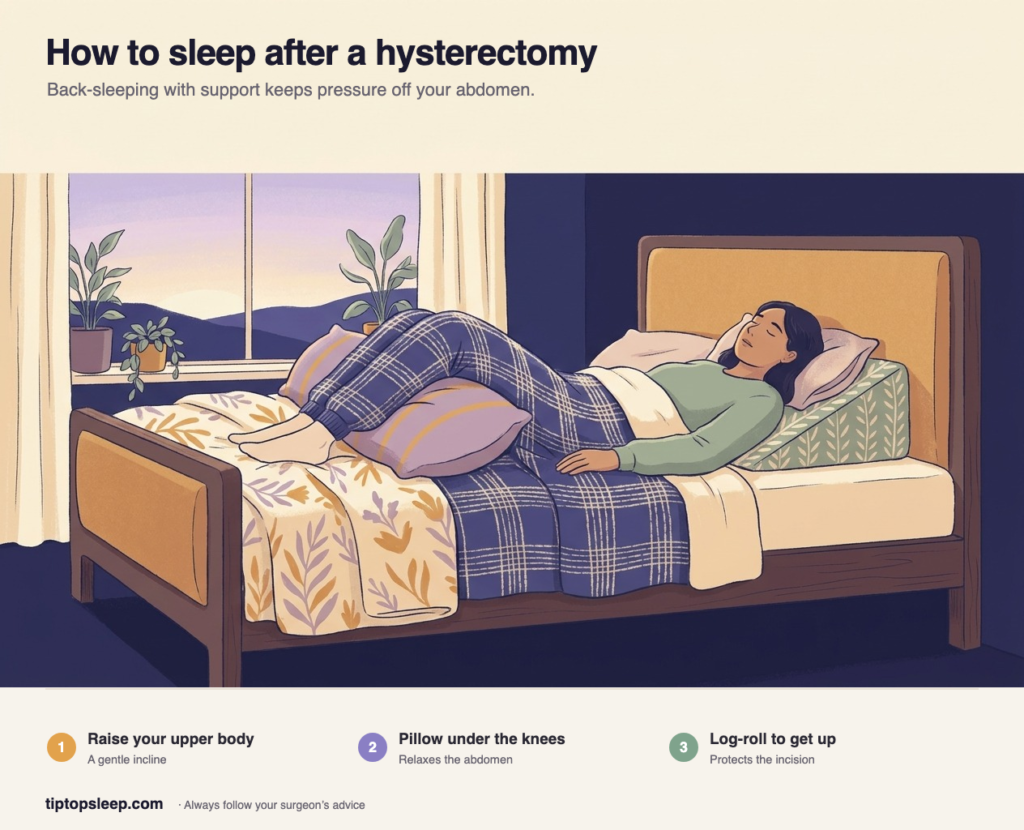 How to Sleep After a Hysterectomy (2026): Positions, Timeline & Comfort Tips