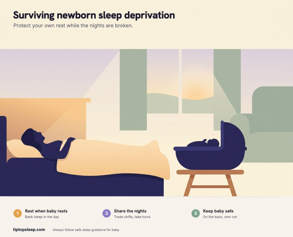 Surviving Newborn Sleep Deprivation (2026): How Exhausted Parents Can Actually Rest