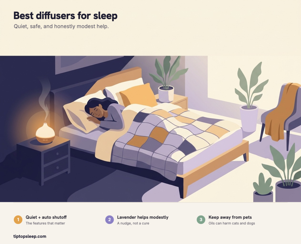 Best Diffusers for Sleep (2026): Quiet, Auto Shutoff Picks Best Diffusers for Sleep