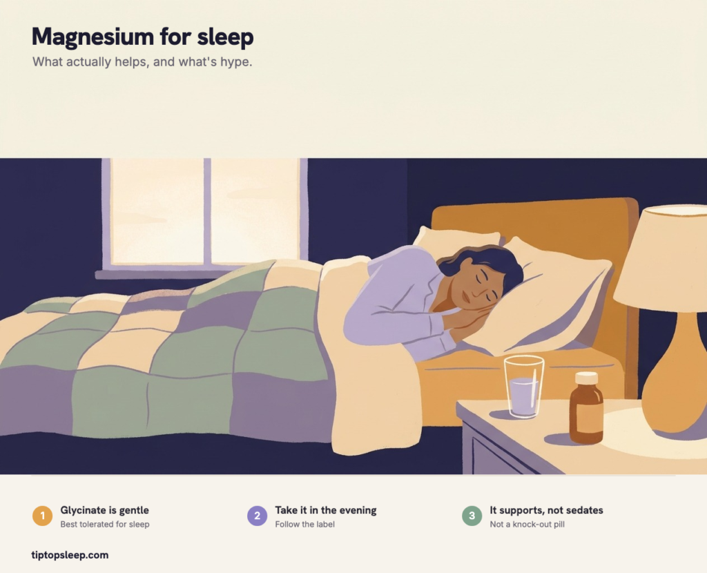 Best Magnesium for Sleep (2026): Glycinate, Dose & Honest Evidence Best Magnesium for Sleep (2026): Glycinate, Dose & Honest Evidence