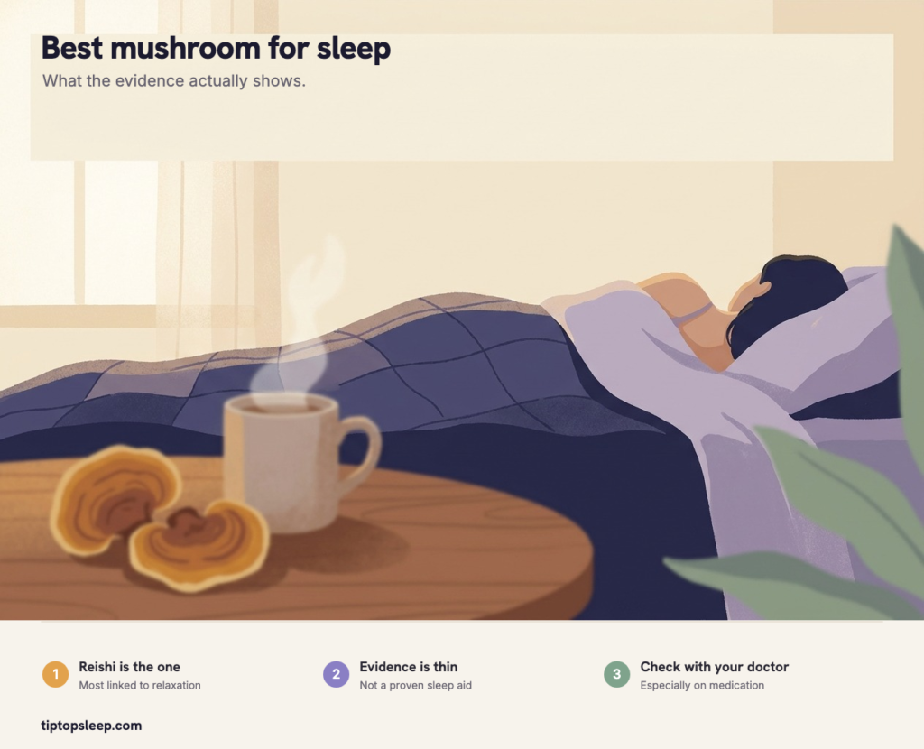 Best Mushroom for Sleep (2026): What the Evidence Shows Best Mushroom for Sleep (2026): What the Evidence Shows