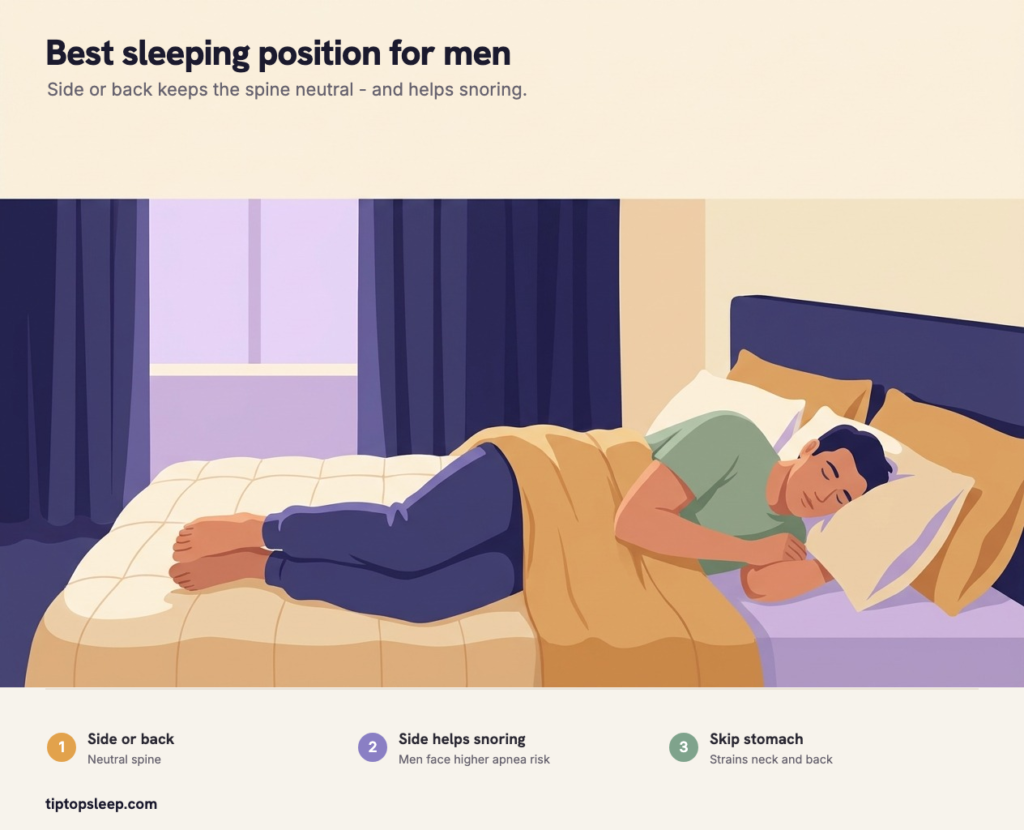 Best Sleeping Position for Men (2026): What Actually Matters Best Sleeping Position for Men