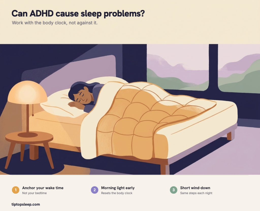 Can ADHD Cause Sleep Problems? (2026): Why, and What Helps Can ADHD Cause Sleep Problems? (2026): Why, and What Helps
