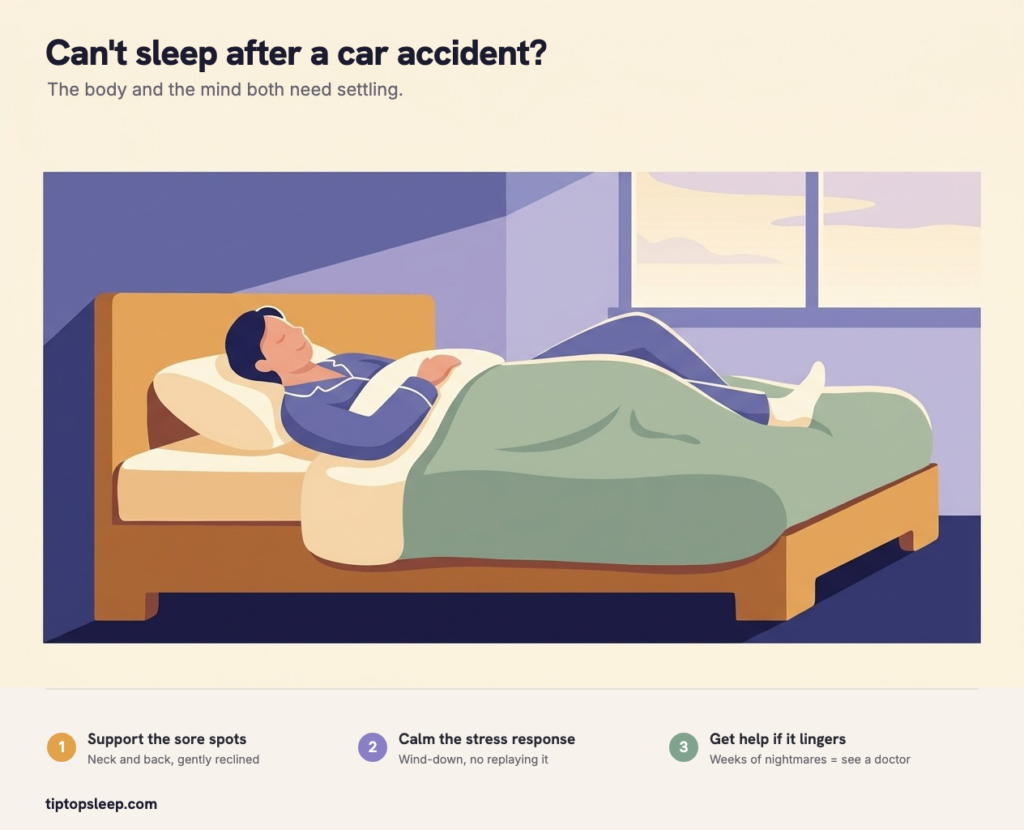 Can't Sleep After a Car Accident? What Helps (2026) Can't Sleep After a Car Accident? What Helps