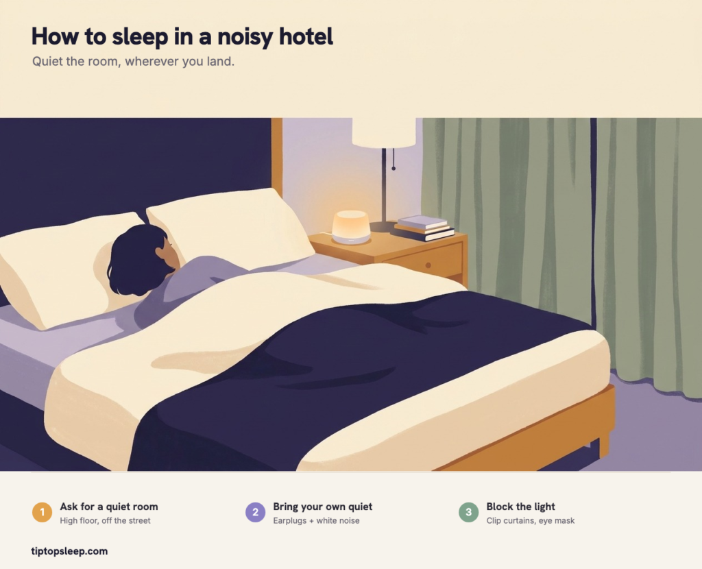 How to Sleep in a Noisy Hotel (2026): Easy Tips That Work How to Sleep in a Noisy Hotel
