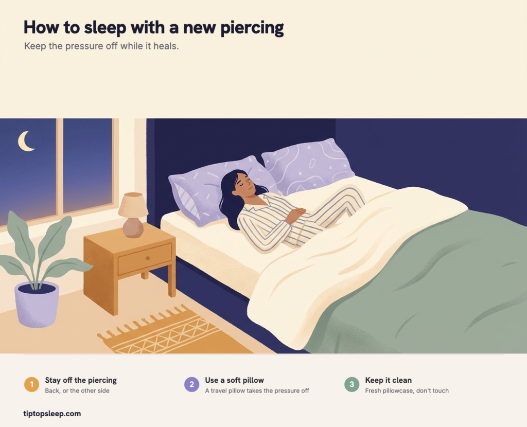 How to Sleep With a New Piercing (2026): Best Positions & Care How to Sleep With a New Piercing