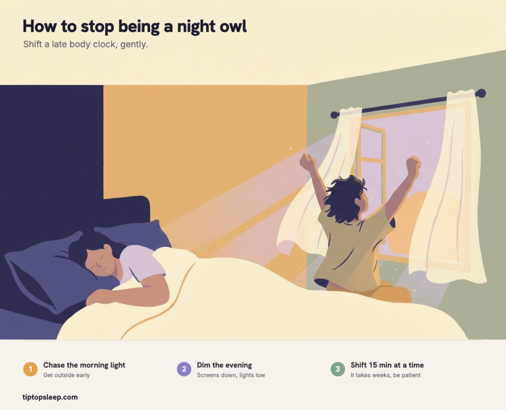 How to Stop Being a Night Owl (2026): Shift Your Body Clock How to Stop Being a Night Owl