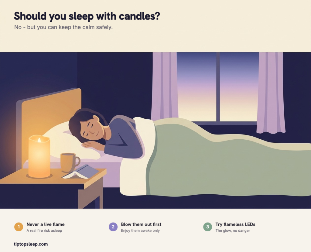 Should I Be Sleeping With Candles Lit? (2026 Fire Safety Guide) Should I Be Sleeping With Candles Lit?