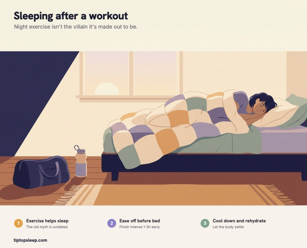 Sleeping After a Workout (2026): Is Night Exercise Bad? Sleeping After a Workout
