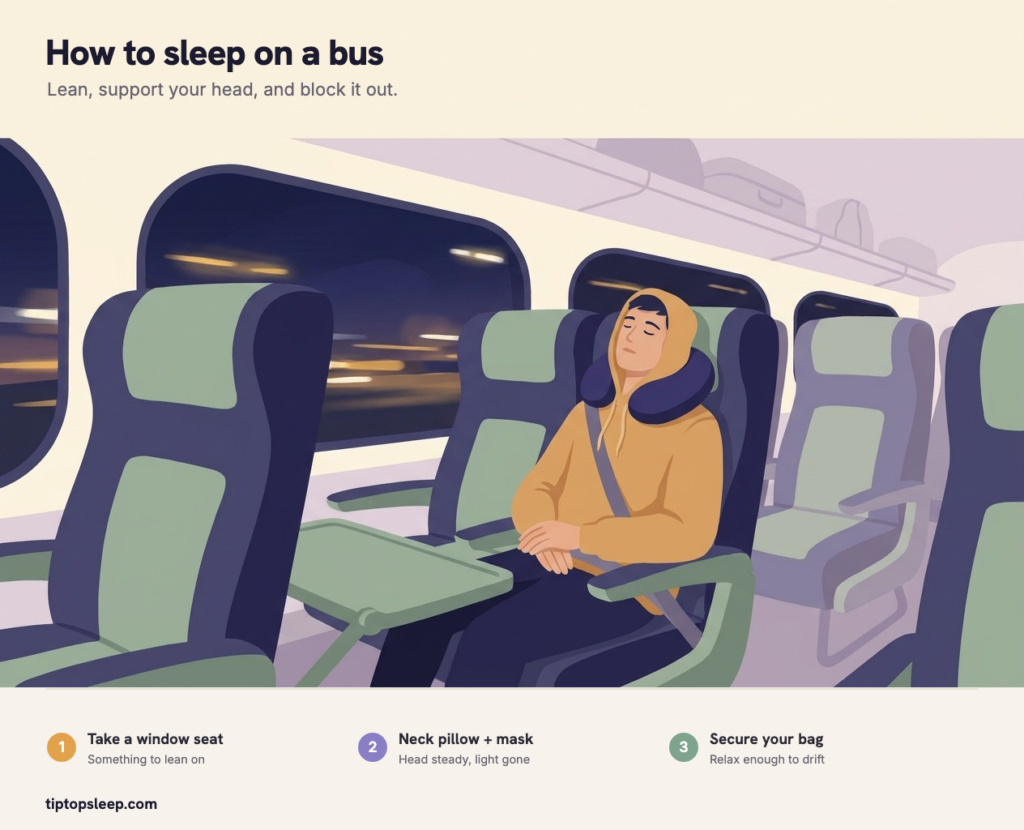How to Sleep on a Bus (2026): Seat, Pillow & Noise Tips How to Sleep on a Bus