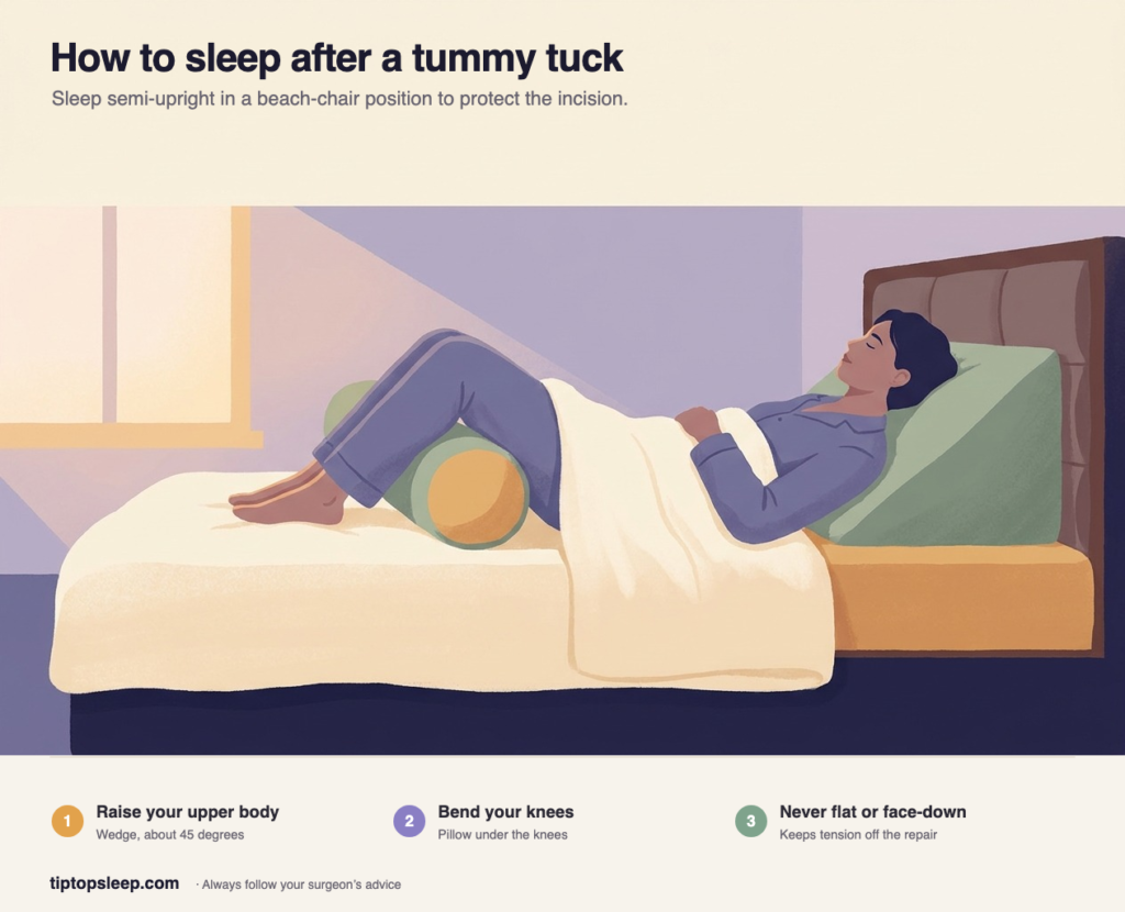 How to Sleep After a Tummy Tuck (2026): The Beach-Chair Position & Timeline