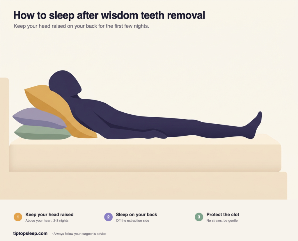 How to Sleep After Wisdom Teeth Removal (2026): Position, Swelling & Tips