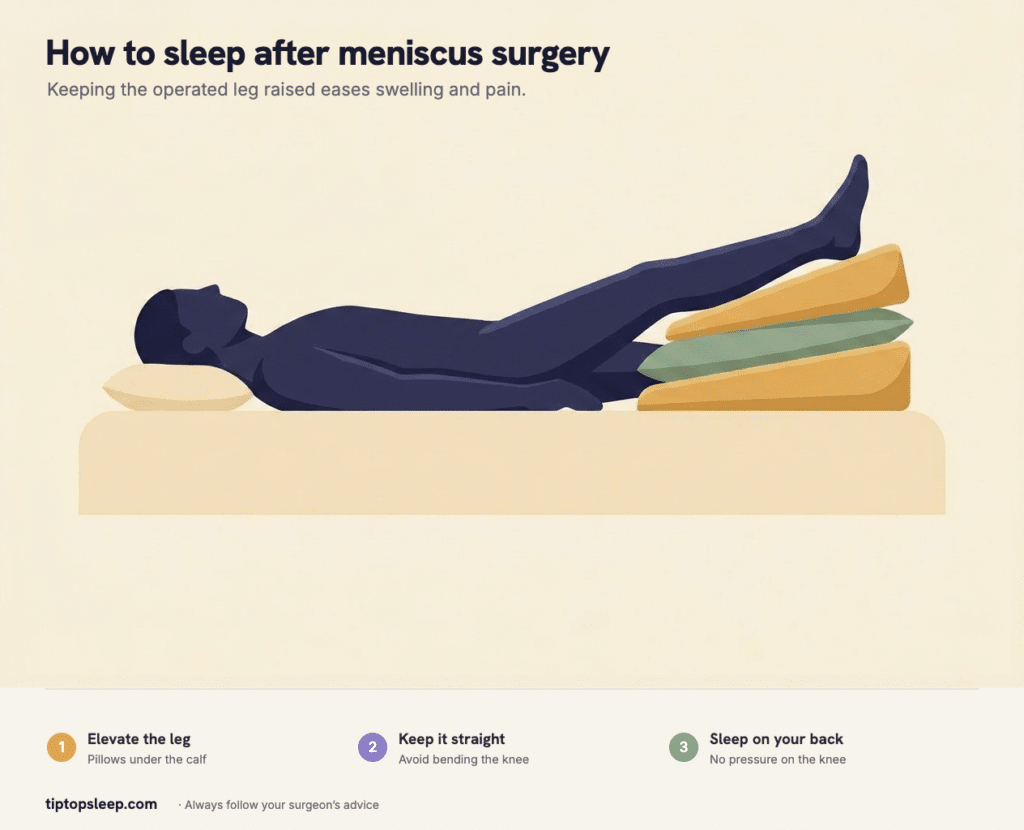 How to Sleep After Meniscus Surgery (2026): Positions, Timeline & Tips